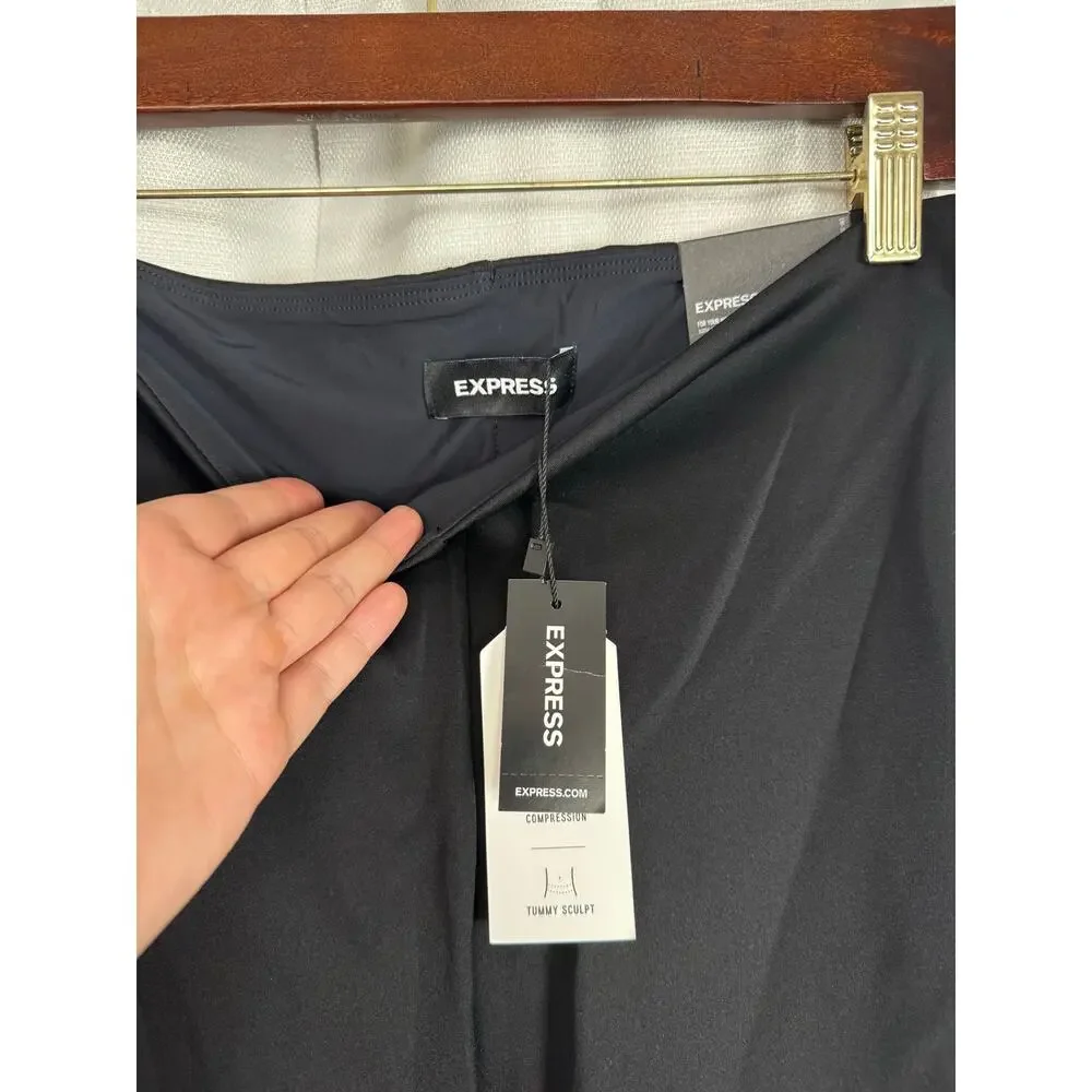 Express Body Contour Wide Leg Pants High Rise Sculpt Compression NWT - Picture 6 of 6